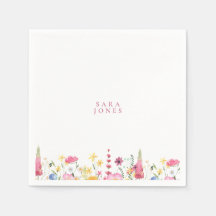 Kleurrijk Wildbloem Aangepast Roze Baby shower voo