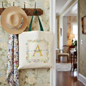 Kleurrijk wildbloemen lijst gepersonaliseerd tote bag