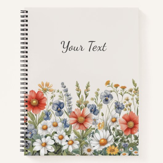Kleurrijk Wilde Bloemen Notitieboek (Voorkant)
