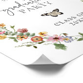 Kleurrijk Wildflower Afstuderen Poster (Hoek)