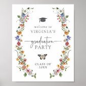 Kleurrijk Wildflower Afstuderen Poster (Voorkant)