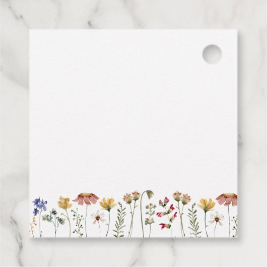 Kleurrijk Wildflower Baby shower Dank u Bedankjes Labels (Achterkant)