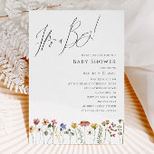 Kleurrijk Wildflower Baby shower Het is een Boy Kaart