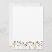 Kleurrijk Wildflower Baby shower Het is een Boy Kaart (Achterkant)