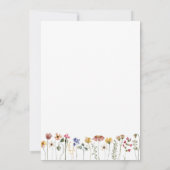 Kleurrijk Wildflower Baby shower Het is een meisje Kaart (Achterkant)