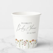 Kleurrijk Wildflower Baby shower Papieren Bekers (Voorkant)