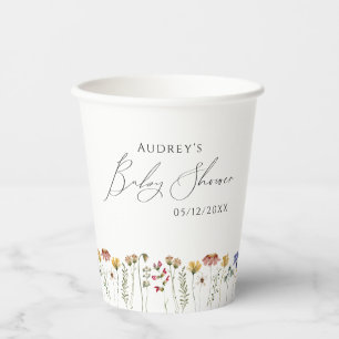 Kleurrijk Wildflower Baby shower Papieren Bekers