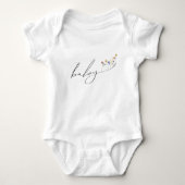 Kleurrijk Wildflower Baby shower Romper (Voorkant)