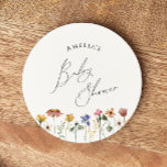 Kleurrijk Wildflower Baby shower Ronde Kartonnen Onderzetter<br><div class="desc">Dit kleurrijke wilde bloem baby shower ronde papier onderzetter is ideaal voor uw eenvoudige, grillige, boho regenboog zomer baby shower. De felle, betoverde roze, gele, oranje en gouden kleurbloemen geven dit product het gevoel van een minimalistische, elegante, hippie-voorjaarstuin. Het moderne ontwerp is kunstzinnig en delicaat, met een klassieke aardse weide...</div>