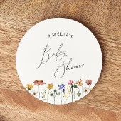 Kleurrijk Wildflower Baby shower Ronde Kartonnen Onderzetter