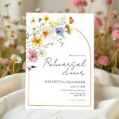 Kleurrijk Wildflower Boho repetitie diner Kaart
