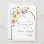 Kleurrijk Wildflower Boho repetitie diner Kaart (Voorkant)
