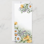 Kleurrijk Wildflower bruiloft programma (Achterkant)