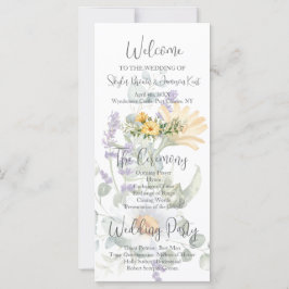 Kleurrijk Wildflower bruiloft programma