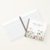 Kleurrijk Wildflower Field Notitieboek (Binnen)