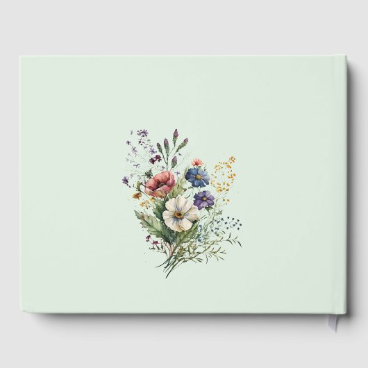 Kleurrijk Wildflower Floral Vrijgezellenfeest Gastenboek (Achterkant)