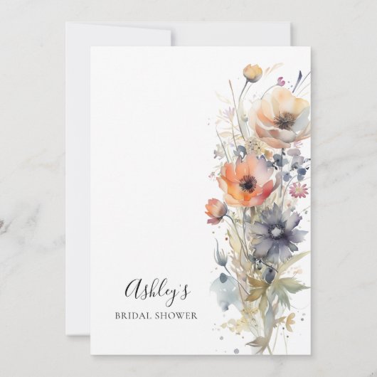 Kleurrijk Wildflower Floral Vrijgezellenfeest Kaart (Achterkant)