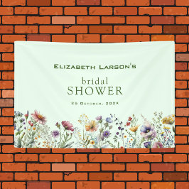 Kleurrijk Wildflower Floral Vrijgezellenfeest Spandoek