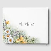 Kleurrijk Wildflower gastenboek (Achterkant)