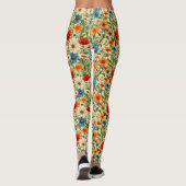 Kleurrijk Wildflower Patroon Leggings (Achterkant)