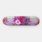 Kleurrijk Wildflower Patroon Skateboard (Horizontaal)