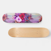 Kleurrijk Wildflower Patroon Skateboard (Horizontaal)