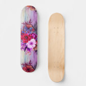 Kleurrijk Wildflower Patroon Skateboard (Voorkant)