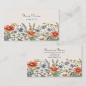 Kleurrijk Wildflower Visitekaartje (Voorkant / Achterkant)
