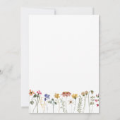Kleurrijk Wildflower Vlak Verticaal Baby shower Bedankkaart (Achterkant)