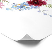 Kleurrijk Wildflower Vrijgezellenfeest Downloadbaa Poster (Hoek)