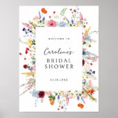 Kleurrijk Wildflower Vrijgezellenfeest Downloadbaa Poster (Voorkant)