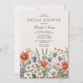 Kleurrijk Wildflower Vrijgezellenfeest Kaart (Voorkant)