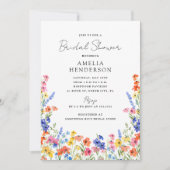 Kleurrijk Wildflower Vrijgezellenfeest Kaart (Voorkant)