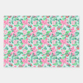 Kleurrijk Winter Floral Holiday Wrapping Paper (Voorkant 3)