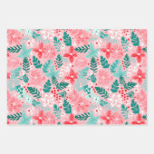 Kleurrijk Winter Floral Holiday Wrapping Paper (Voorkant 2)