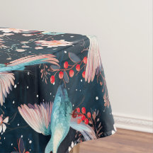 Kleurrijk Winter Kolibrie & Bloemen Patroon
