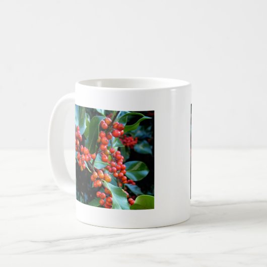 Kleurrijk wintercadeau koffiemok (Voorkant links)