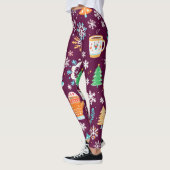 Kleurrijk winterpatroon leggings (Links)