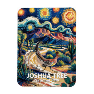 Kleurrijk woestijnlandschap van Joshua Tree Roadru Magneet