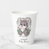 Kleurrijk Wolf Baby shower Papieren Bekers (Voorkant)