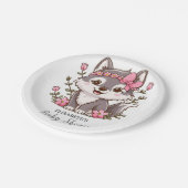 Kleurrijk  Wolf Baby shower Papieren Bordje (Gekanteld)