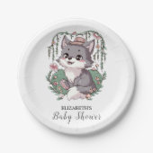 Kleurrijk Wolf Baby shower Papieren Bordje (Voorkant)