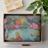 KLEURRIJK WONEN IN LENTE TUINDECOUPAGE TISSUEPAPIER (Geschenk)