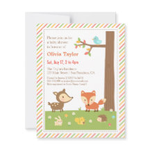 Kleurrijk Woodland Animal Baby shower