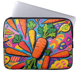 Kleurrijk Wortel Explosie Patroon Laptop Sleeve