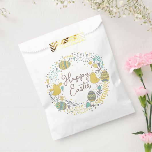 Kleurrijk Wreater of Joyful Chicks Eggs and Greeti Bedankzakje (Gezegeld)