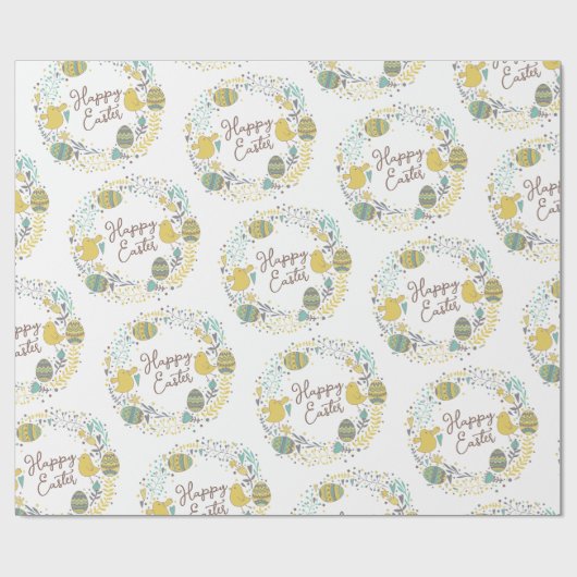 Kleurrijk Wreater of Joyful Chicks Eggs and Greeti Cadeaupapier (Vlak)
