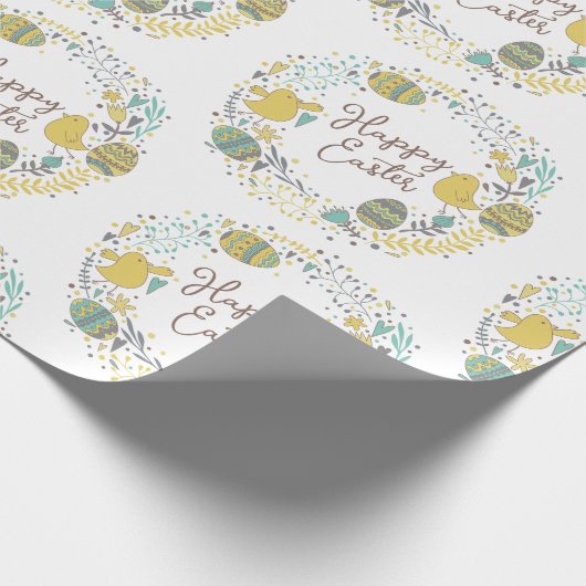 Kleurrijk Wreater of Joyful Chicks Eggs and Greeti Cadeaupapier (Hoek)