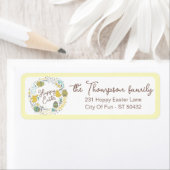 Kleurrijk Wreater of Joyful Chicks Eggs and Greeti Etiket (Insitu)