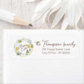 Kleurrijk Wreater of Joyful Chicks Eggs and Greeti Etiket (Insitu)